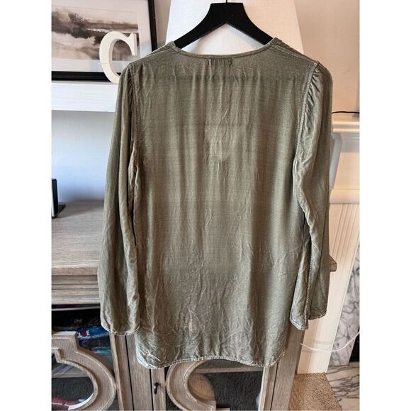 CP Shades NWOT Long Sleeve Velvet Mini Dress in Green Size Small - Picture 5 of 10